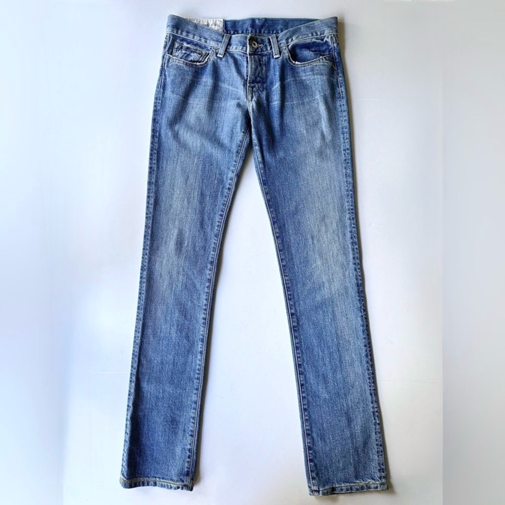 Loomstate Flux 100% Organic Cotton Straight Leg Jeans Mist Wash 26 Made in USA